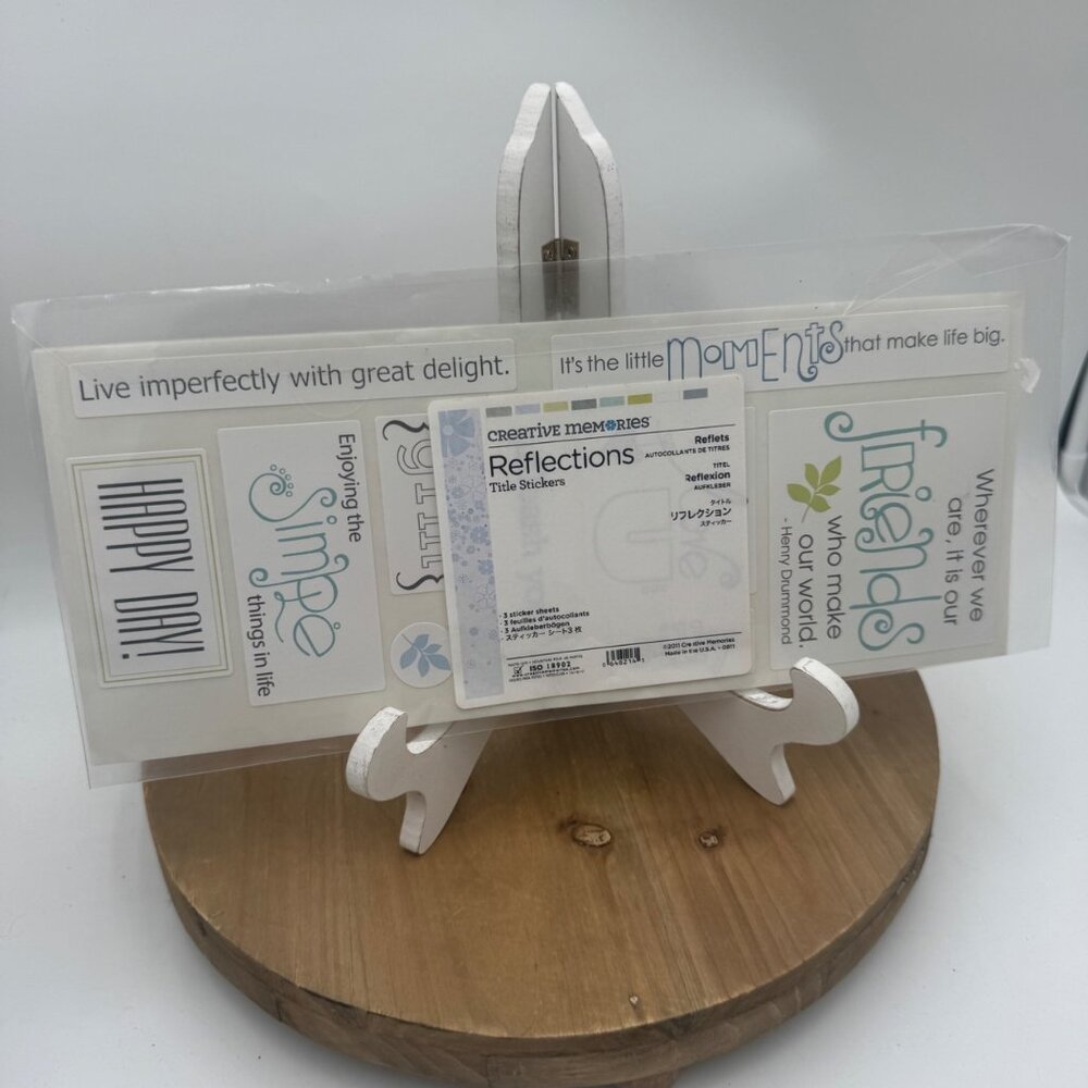 of "Reflections" title stickers manufactured by Creative Memories in 2011